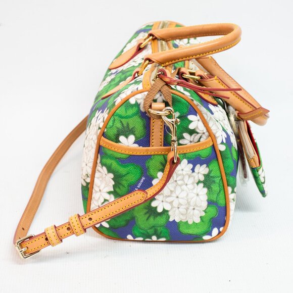 Dooney & Bourke Hydrangea Monogram Dome Zip Satchel - Picture 3 of 11